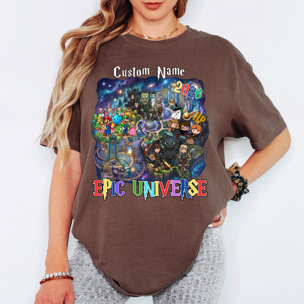 Epic Universe Shirt, Custom Universal Theme Park Map Shirts, 2026 Dark Universe Monsters Tshirt