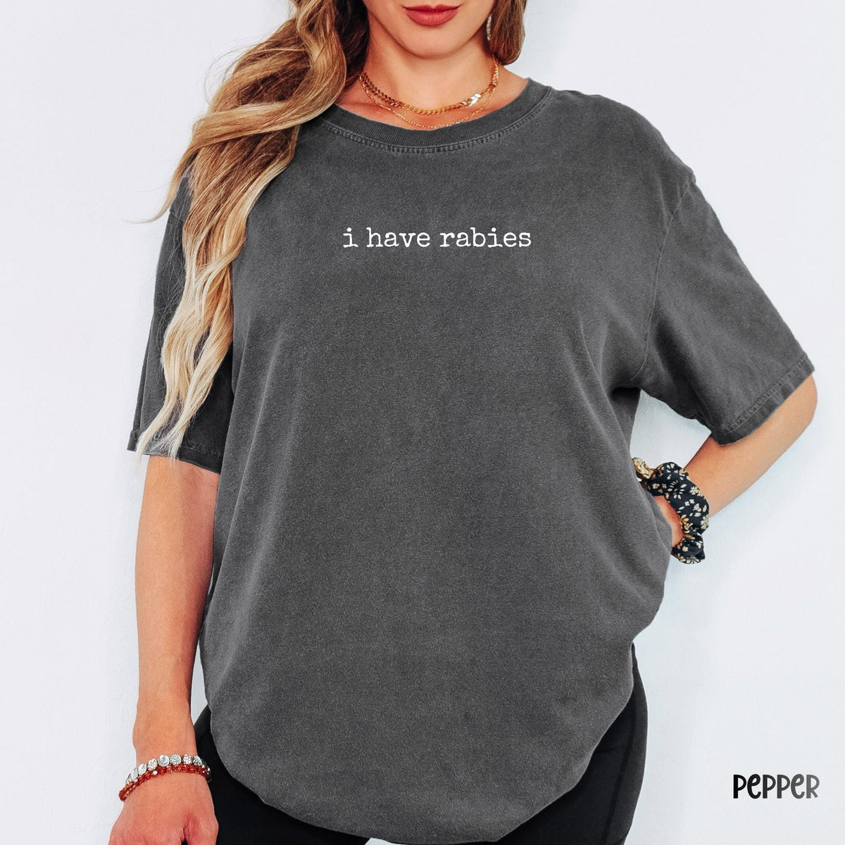 I Have Rabies Comfort Colors Shirt, Funny Sarcastic Meme Tee, Dark Humor Unhinged Graphic T-Shirt, Vintage Style Women’s Casual Funny Top