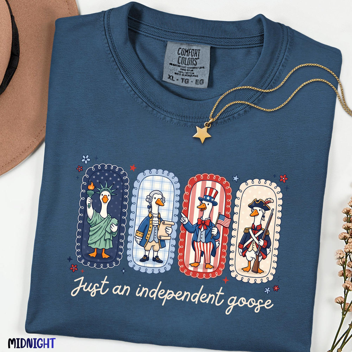 Comfort Colors® Independent Goose Shirt, Funny USA Patriotic Tee, American Bird Graphic Shirt, Fourth of July Tee, Independence Day Gift