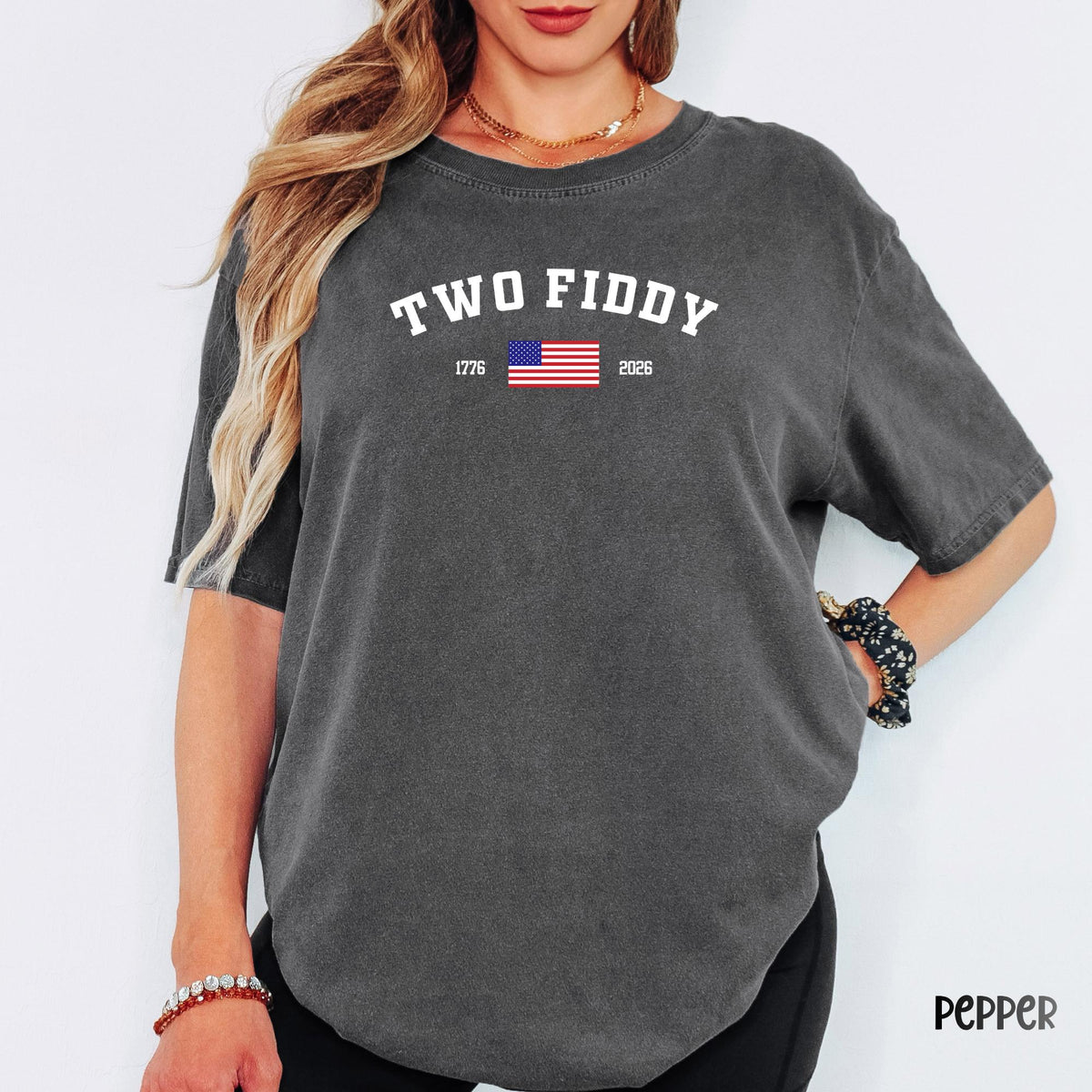 Two Fiddy Comfort Colors® Shirt, America 250 Celebration Tee, 1776-2026 Patriotic Graphic Shirt, USA Anniversary Gift