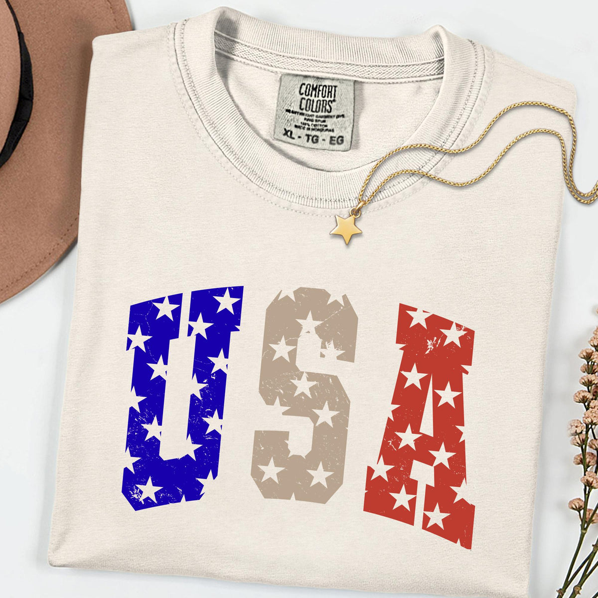 Comfort Colors® USA Shirt 4th of July New Mom Gift Shirts, 250th Anniversary Retro Independence Day Tee