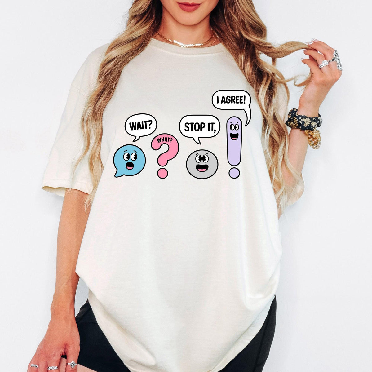 Comfort Colors® Funny Grammar Teacher Shirt, Wait What Stop It I Agree Shirt, Punctuation Shirt, English Teacher Gift, Back To School