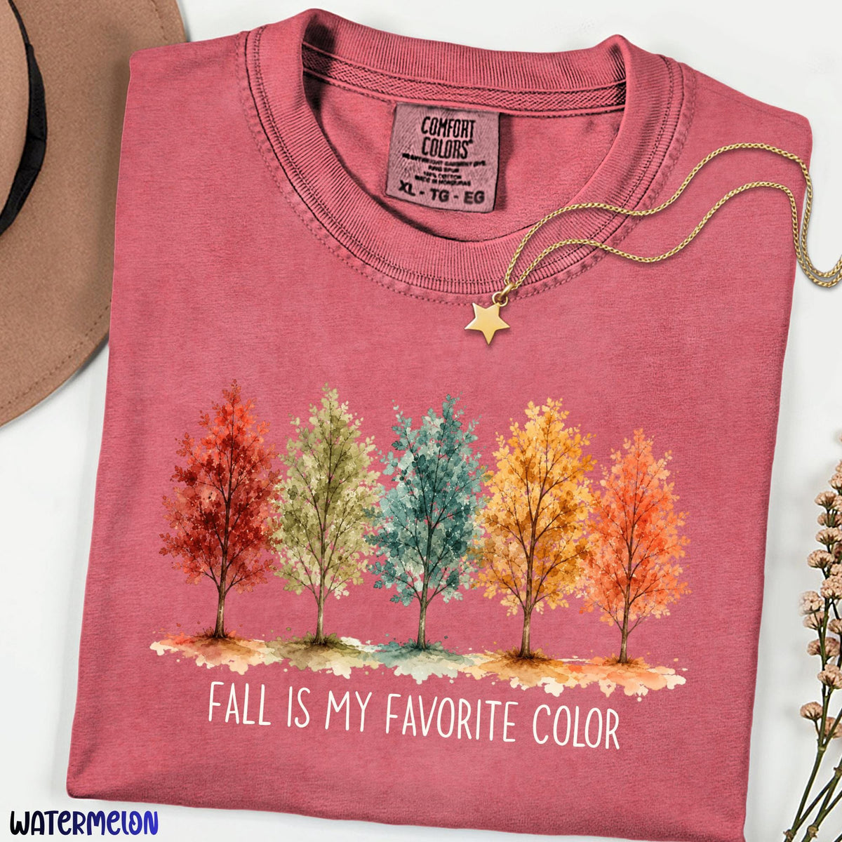 Fall Is My Favorite Color Comfort Colors® Shirt, Cute Autumn Vibes Tee, Retro Fall Graphic Shirt, Thanksgiving Gift, Cozy Pumpkin Season Tee