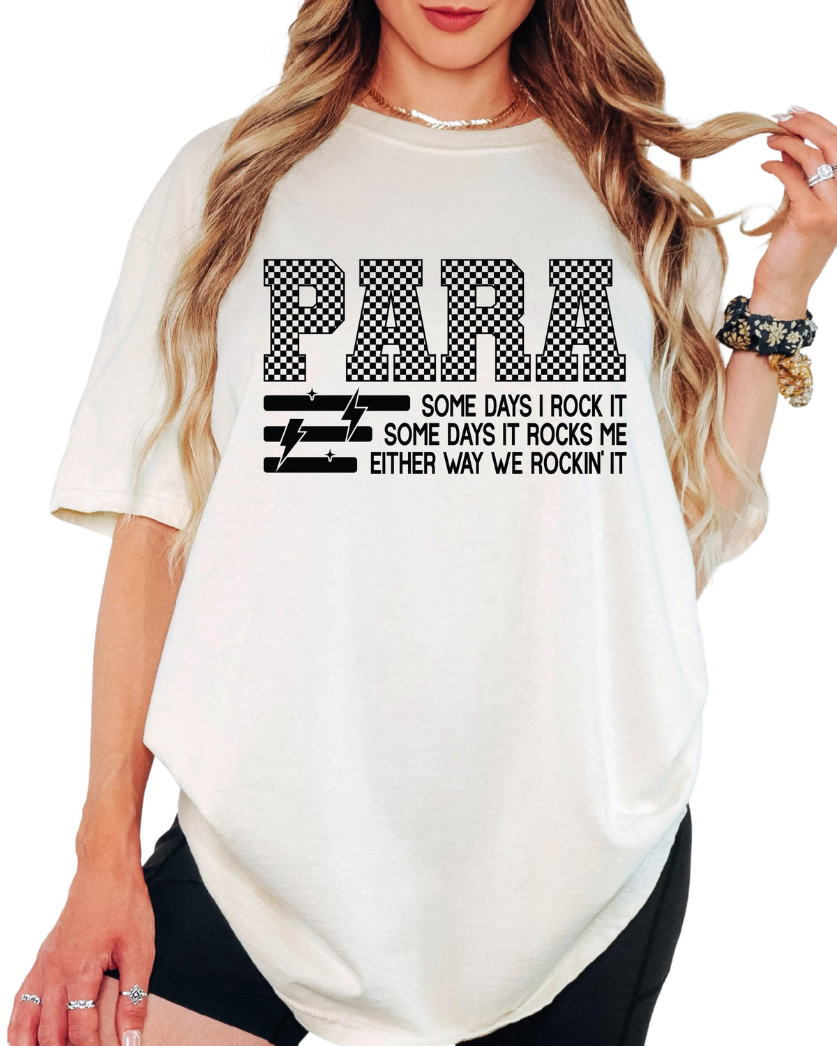 Comfort Colors® Para Shirt, Checkered Paraprofessional Tee, Funny Para Squad Shirt, Paraeducator Gift, Para Life Shirt