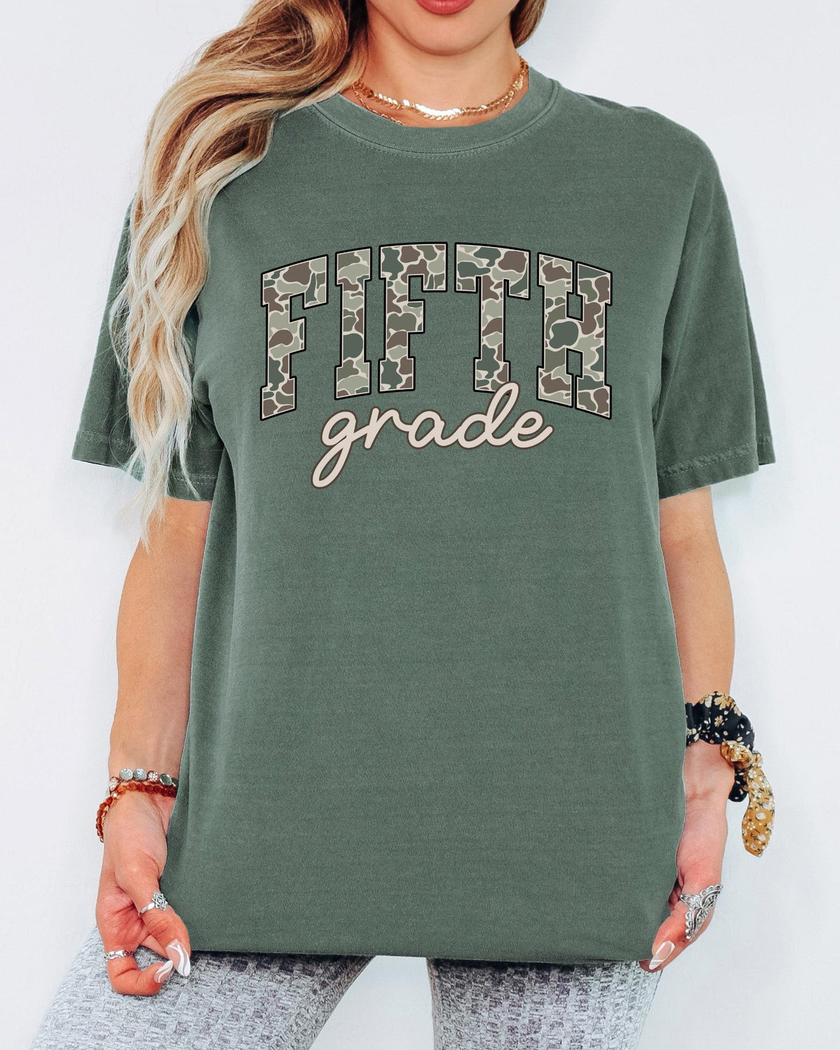 Comfort Colors® Kinder Garten Camo Elementary School Shirt, Back to School Teacher Tee, First Day Teacher Team Gift