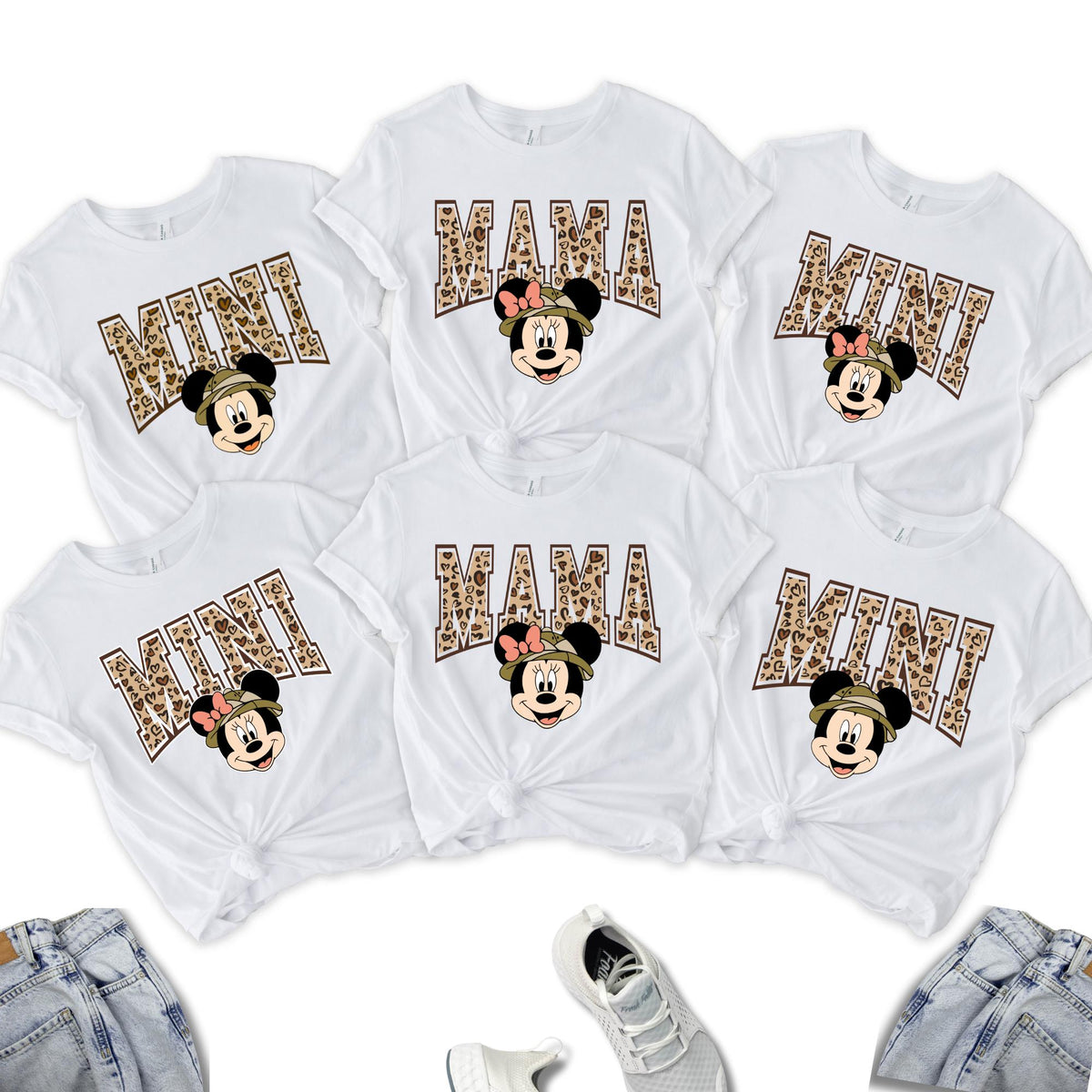 Mama and Mini Shirt, Disney Leopard Mom and Daughter Trip Sweatshirt, Mama and Mini Mouse T-Shirt, Mini Mom Tee, Disney Mothers Day Gift