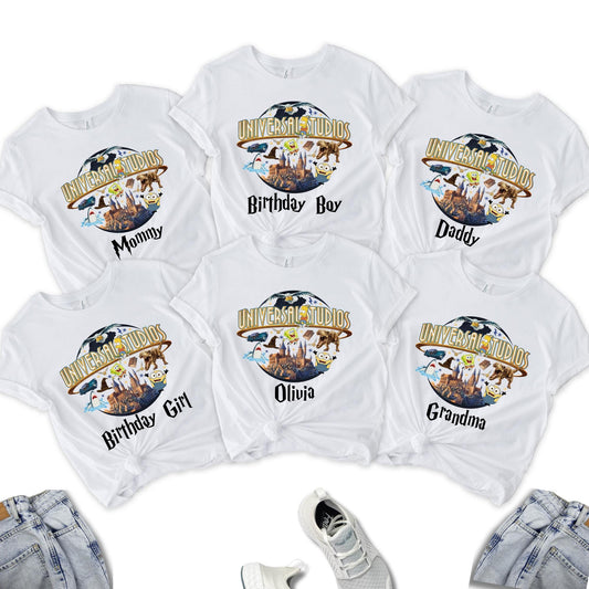 Universal Studios Family Matching 2025 Shirt, Custom Universal Family Vacation Shirts, Personalized Universal Studios Tee, Disney Trip Shirt