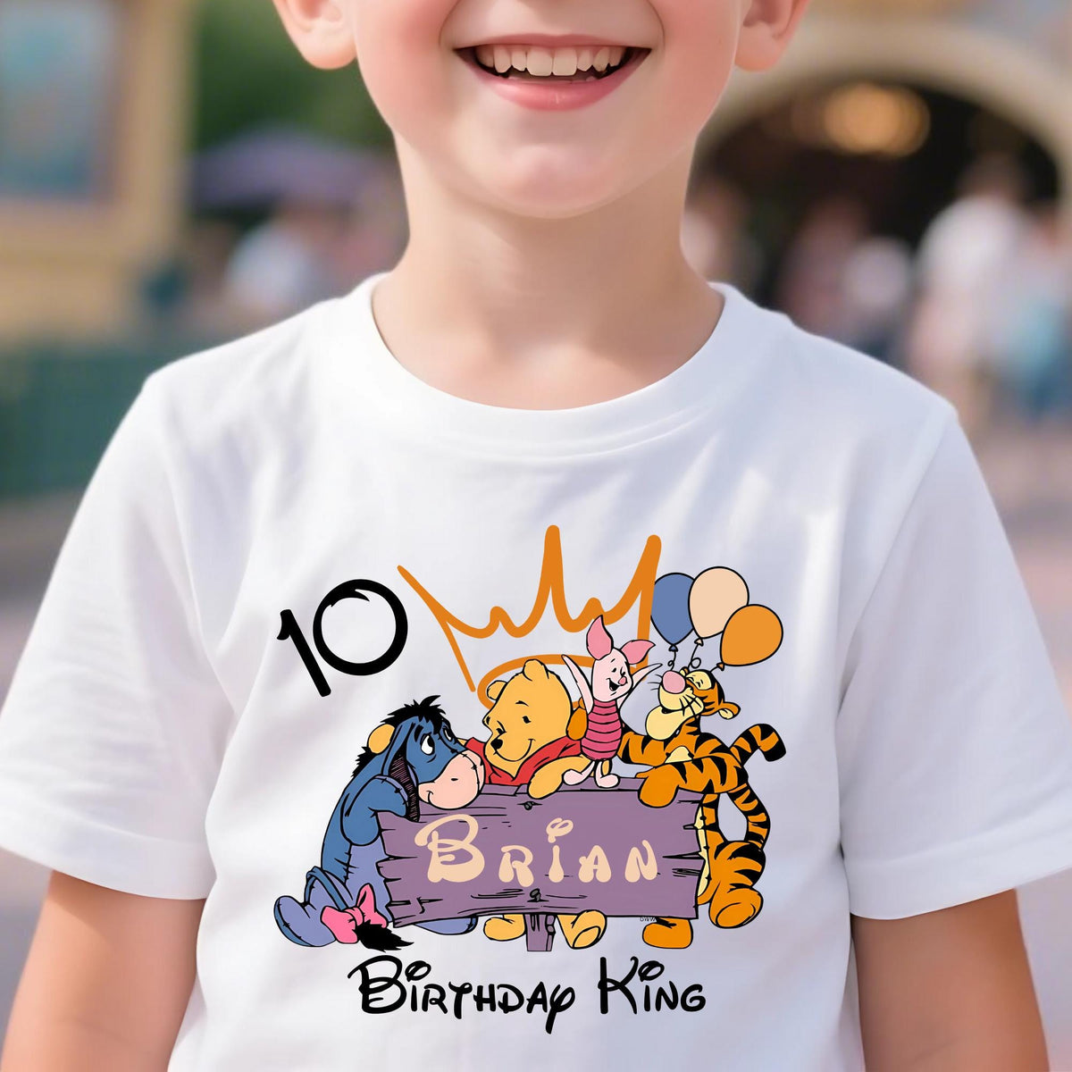 Personalized Disney Winnie The Pooh Birthday Shirt, Baby Bodysuit, Pooh 1st Birthday King Shirt, Magic Kingdom Bday Tee, Pooh Birthday Boy