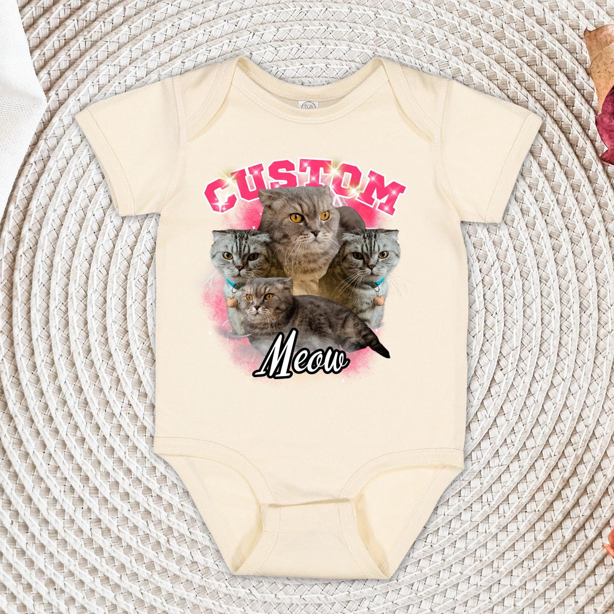 Custom Vintage Bootleg Pet 90s Cat Portrait T-Shirt