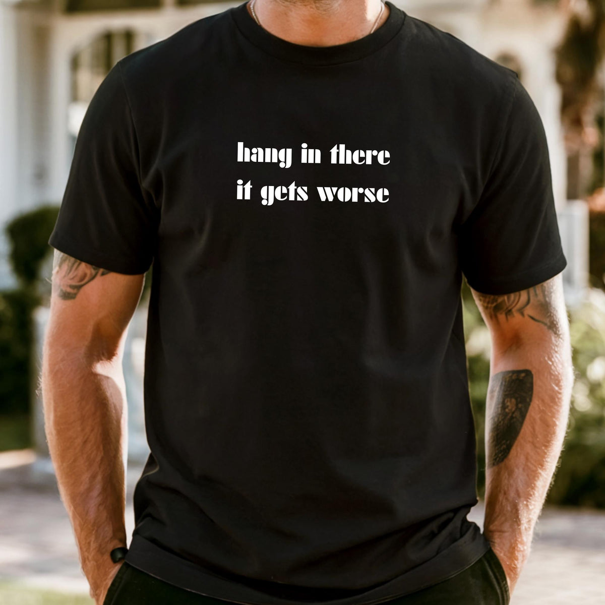 Comfort Colors Hang In There Shirt: Mental Health Sarcasm Tee