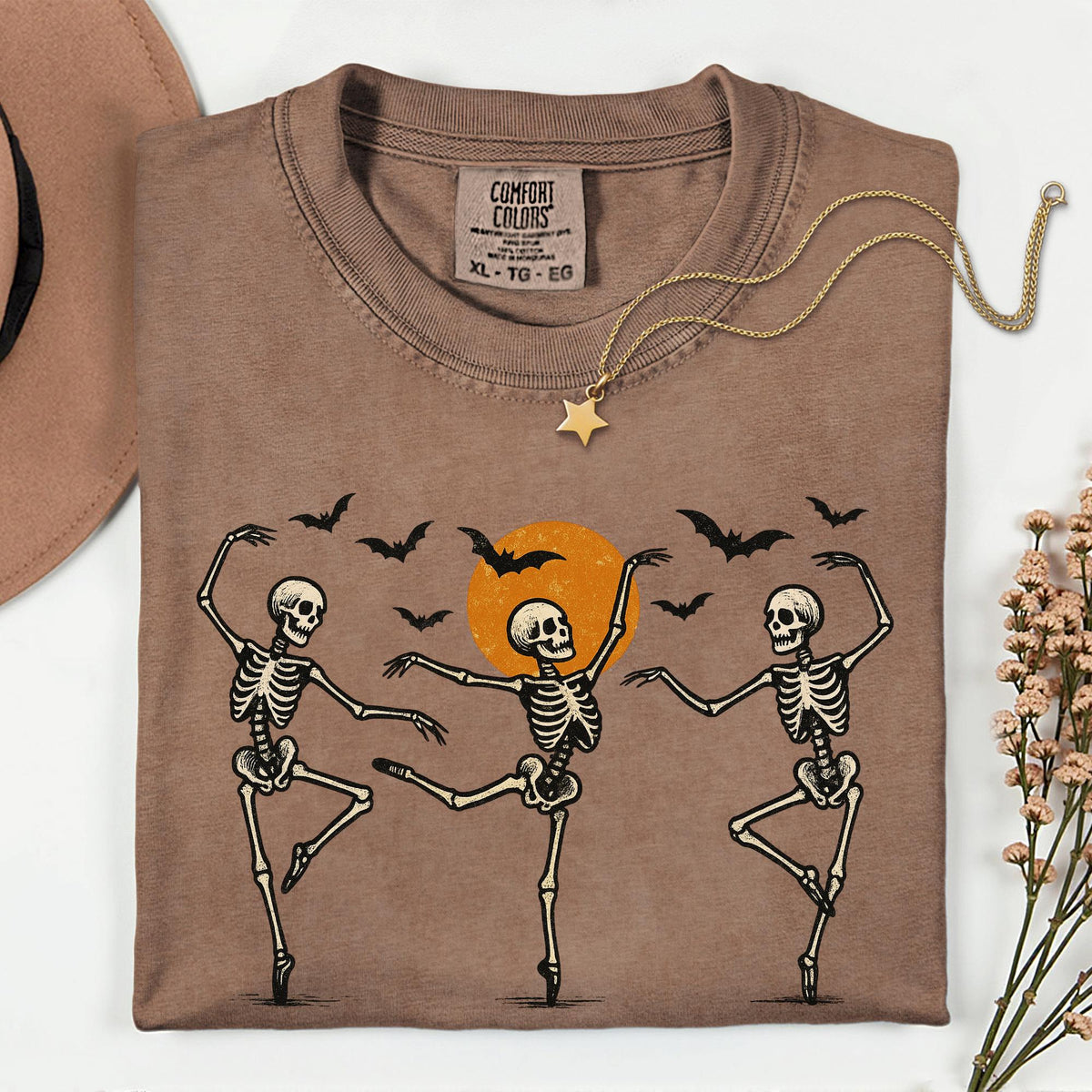 Dancing Skeleton Retro Halloween Comfort Colors® T-Shirt