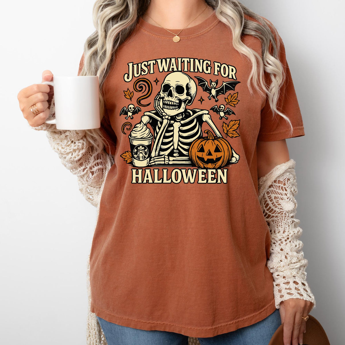 Comfort Colors Skeleton Halloween Shirt: Funny Spooky Season Tee
