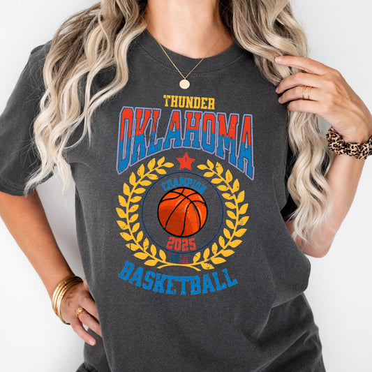 Oklahoma City Basketball T-Shirt: Comfort Colors® Vintage Thunder Fan