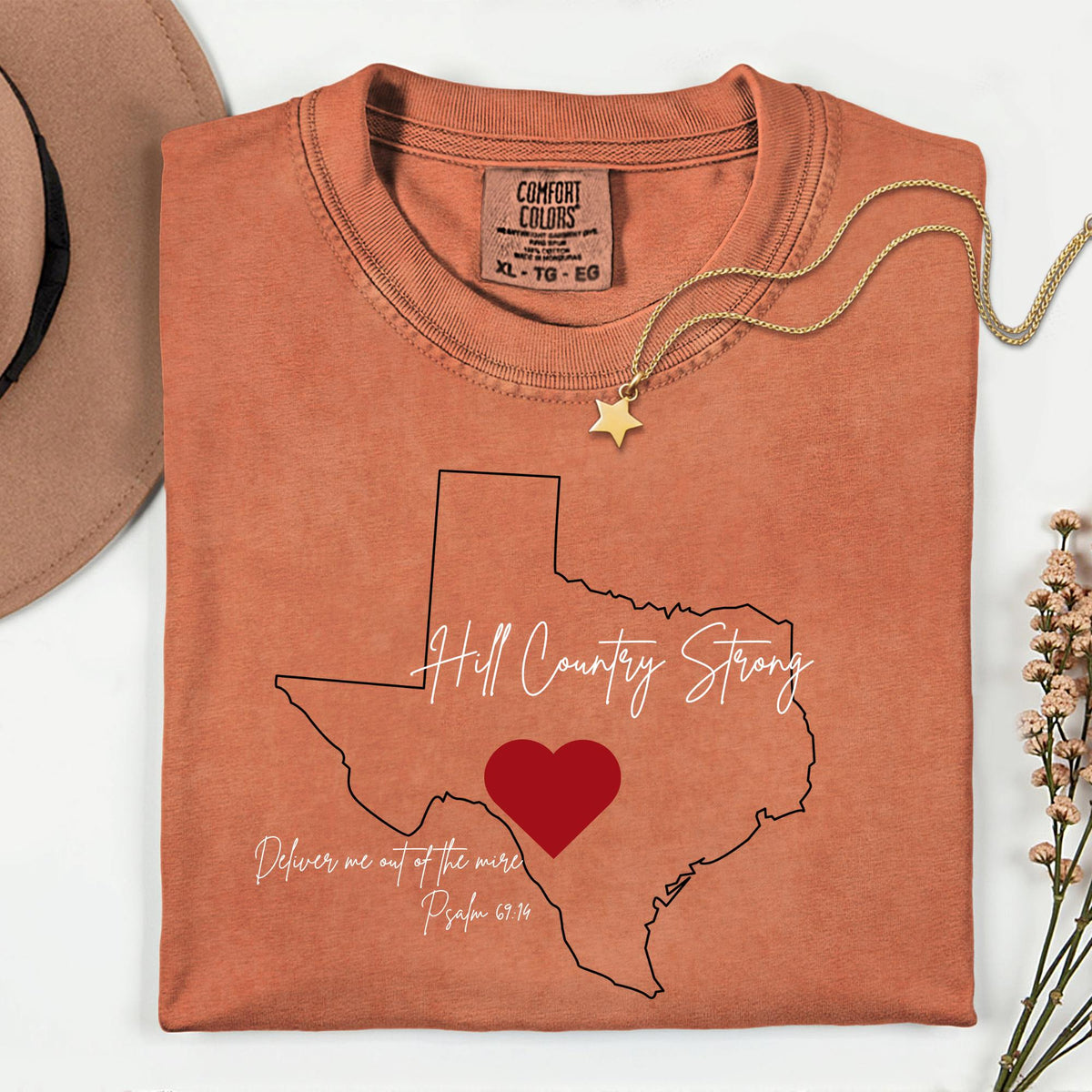 Hill Country Flooding Survivor Comfort Colors® Tee, Texas Strong Flood Disaster Relief T-Shirt, Texas Strong, Pray for Hill Country Victims