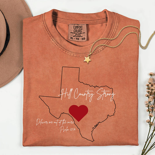 Hill Country Flooding Survivor Comfort Colors® Tee, Texas Strong Flood Disaster Relief T-Shirt, Texas Strong, Pray for Hill Country Victims