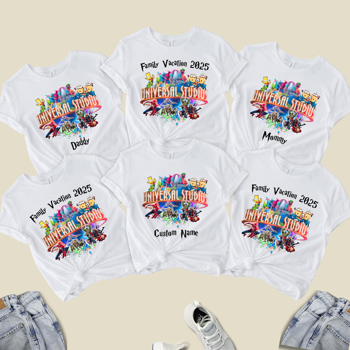 Personalized  Universal Studios Shirt, Family Vacation 2025 Shirt, Disney Family T-shirt, Universal Studios Family Trip Tee