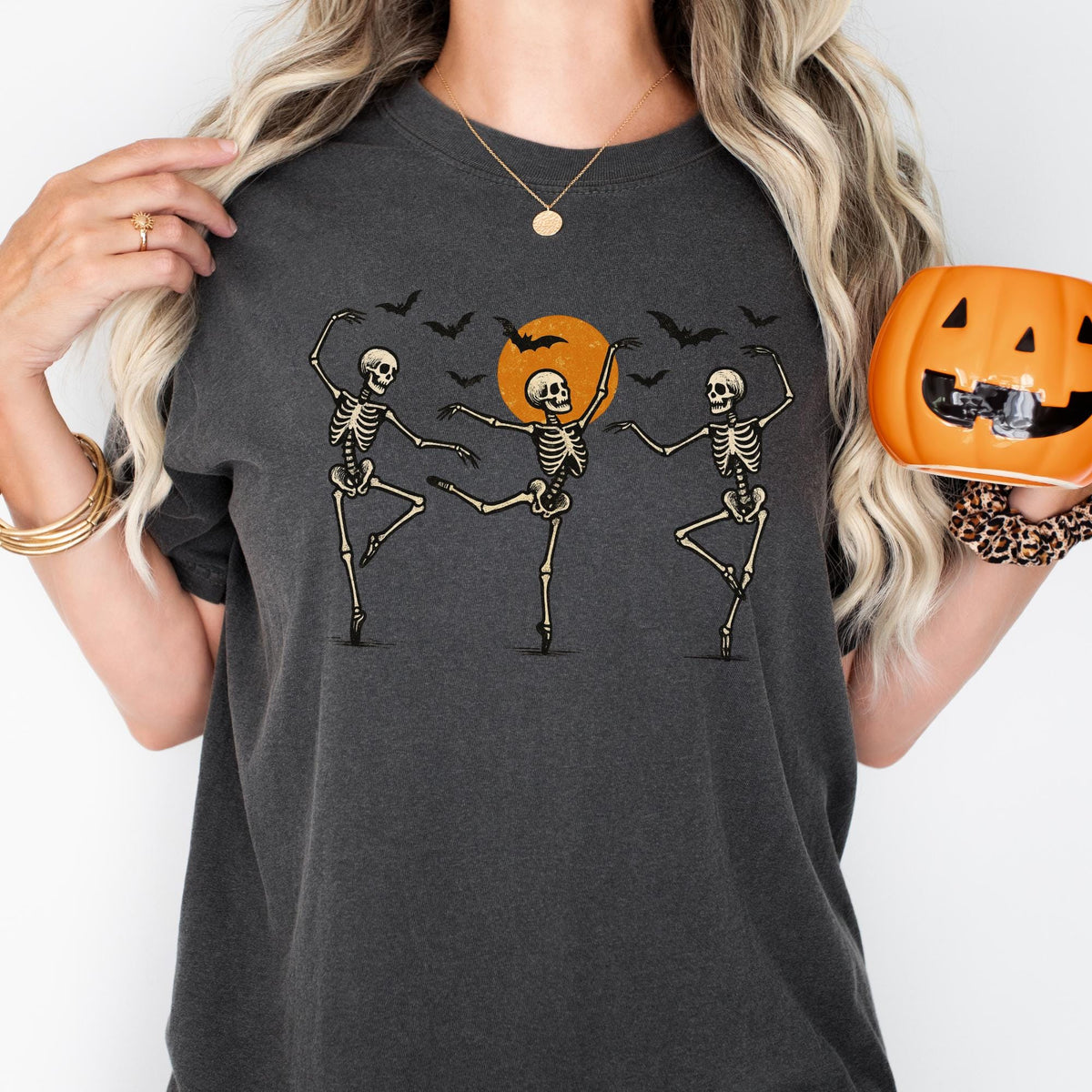 Dancing Skeleton Retro Halloween Comfort Colors® T-Shirt