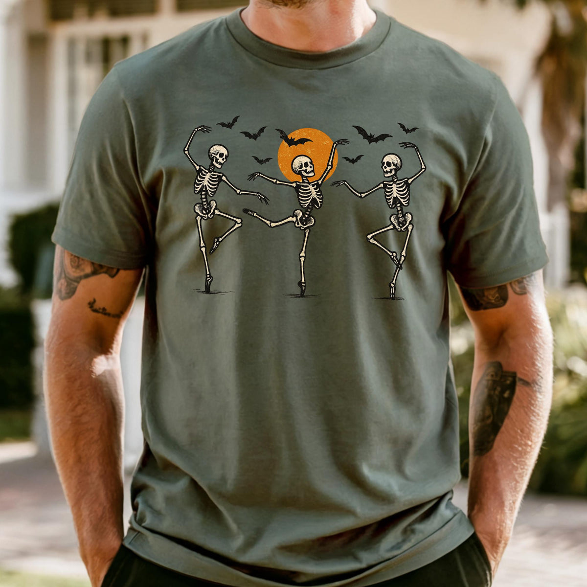 Dancing Skeleton Retro Halloween Comfort Colors® T-Shirt