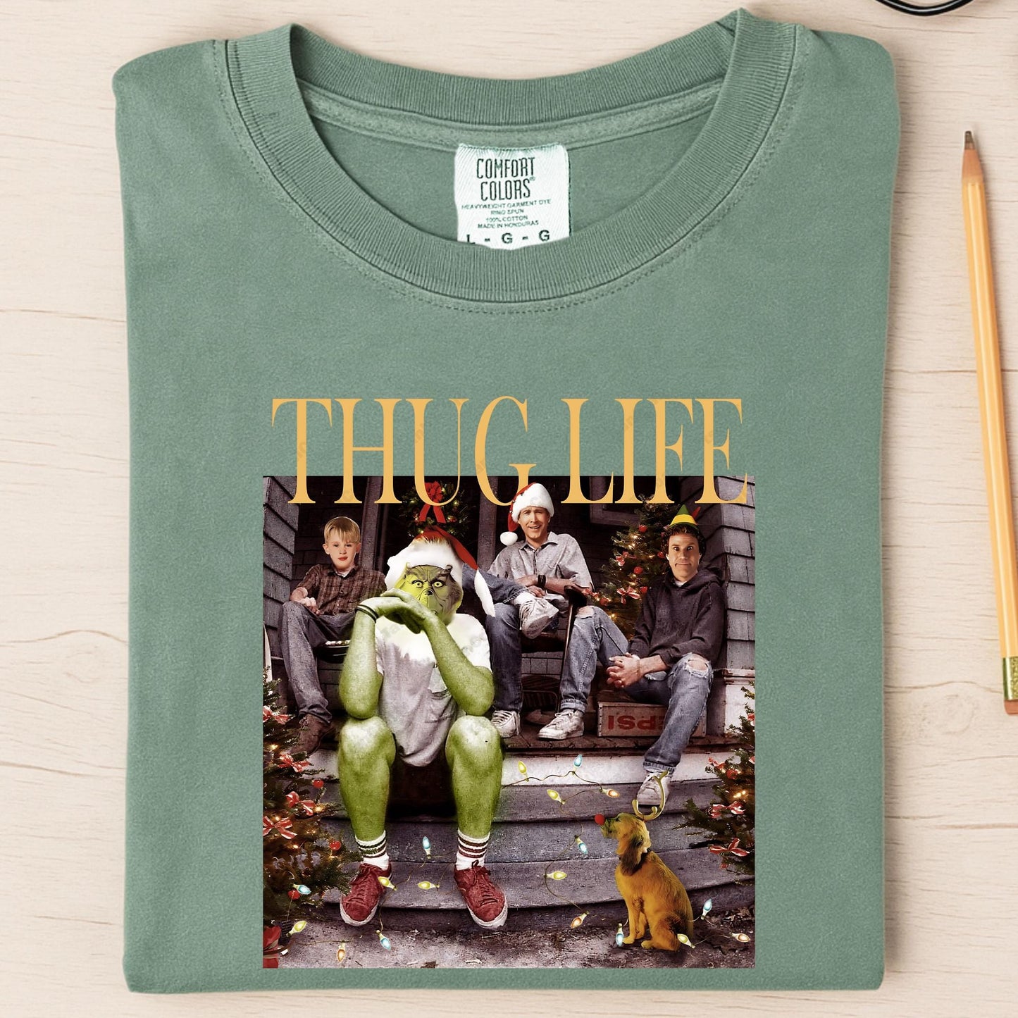 Thug Life Christmas Shirt Comfort Colors® Shirt For Women Christmas Movie Shirt Holiday Xmas Outfit