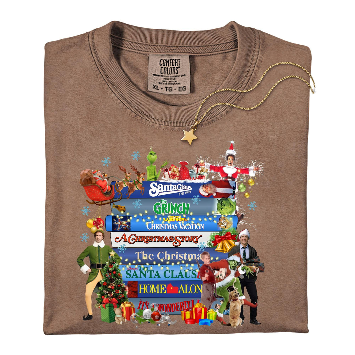 Comfort Colors® 90s Style Christmas Shirt, VHS Tapes, Christmas Movies Tshirt, 90s VHS Shirts, 90s Christmas Tee, Funny Christmas Movie Tee