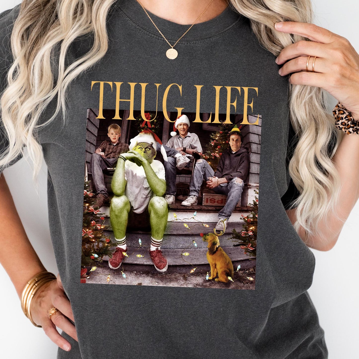 Thug Life Christmas Shirt Comfort Colors® Shirt For Women Christmas Movie Shirt Holiday Xmas Outfit