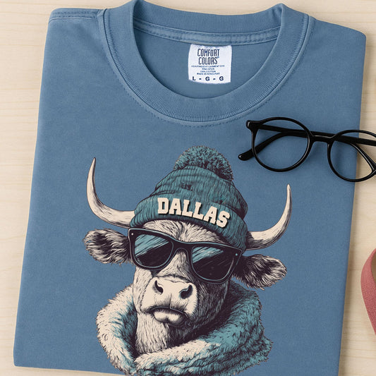Dallas Football Fan Mascot Comfort Colors® Shirt: Vintage Game Day Apparel