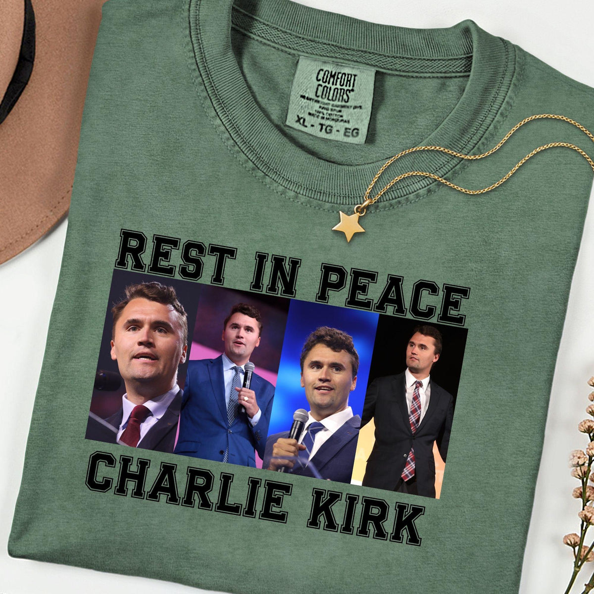 RIP Charlie Kirk Comfort Colors® Shirt: Memorial Activist Shirt, Activist Attack Tee, Justice For Charlie, Human Rights