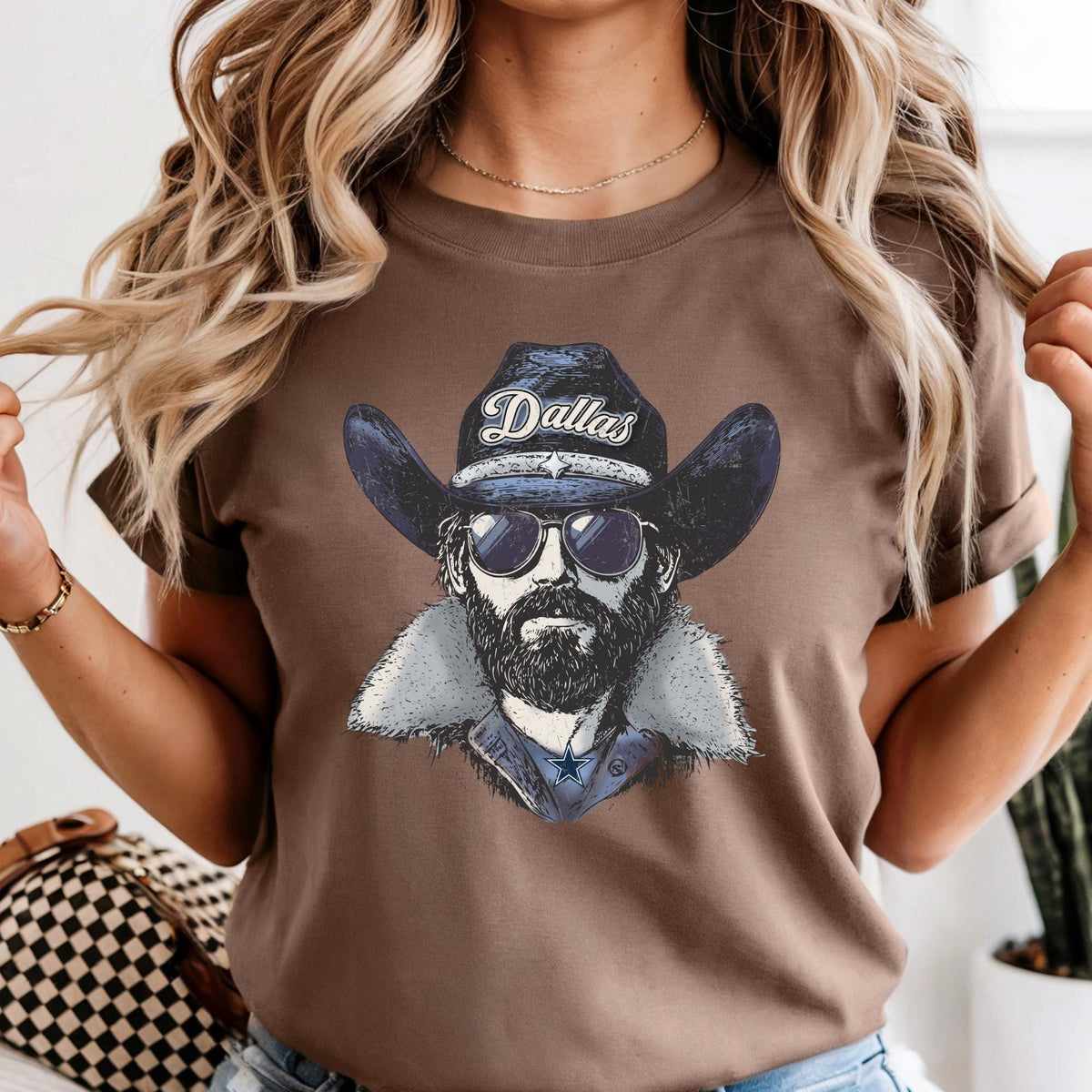 Comfort Colors Dallas Football Fan Shirt: Blue & Silver Game Day Tee