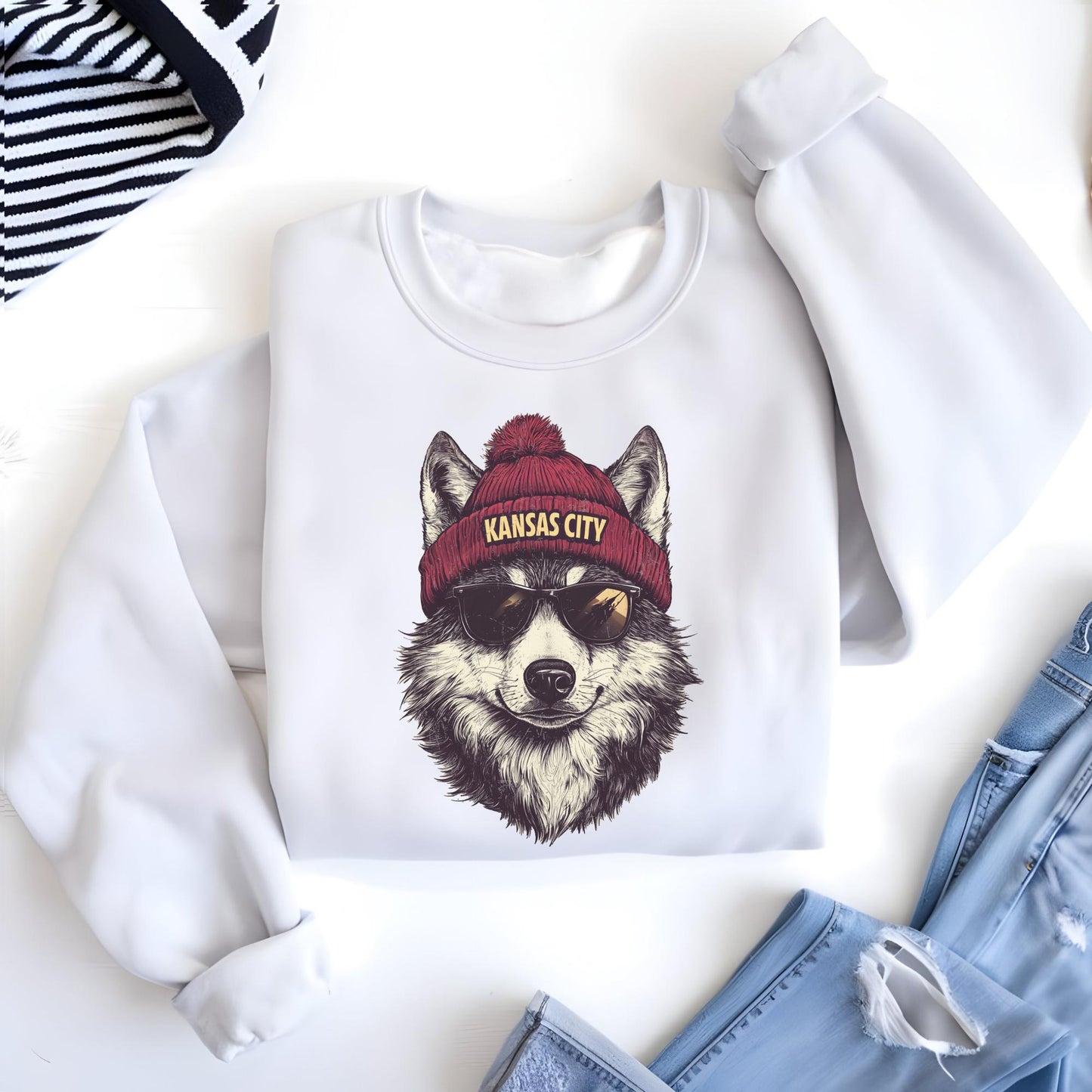 Kansas City Football Vintage Sweatshirt, Kansas City Mascot Hoodie, Gameday Sweatshirt, Kansas City Fan Gifts