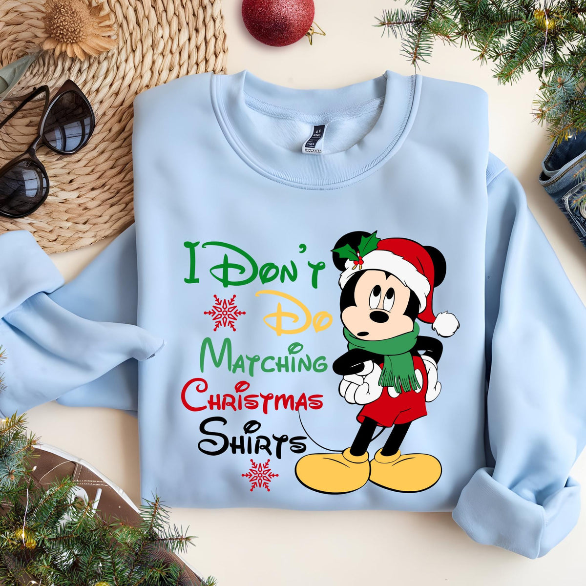 Christmas Matching Sweatshirt: Disney Mickey and Minnie Sweat Gift For Couples, Funny Xmas Outfit