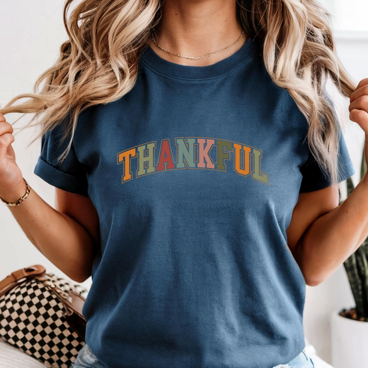 Comfort Colors® Thankful Shirt, Religious Gift Idea, Retro Fall Season, Autumn Tees