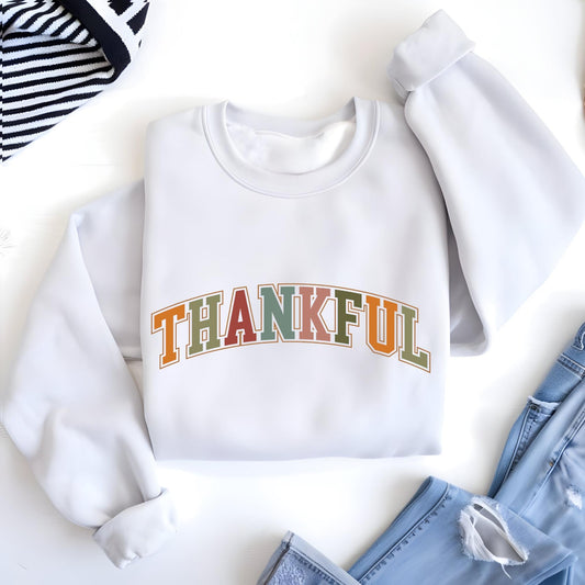 Thankful Sweatshirt, Fall Sweater, Thanksgiving Outfit, Faith Autumn Shirt