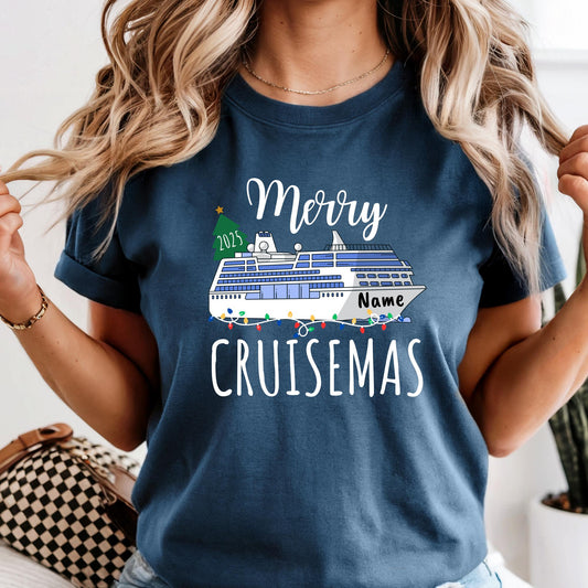 Comfort Colors® Merry Cruisemas Shirt: Christmas Family Vacation Tee