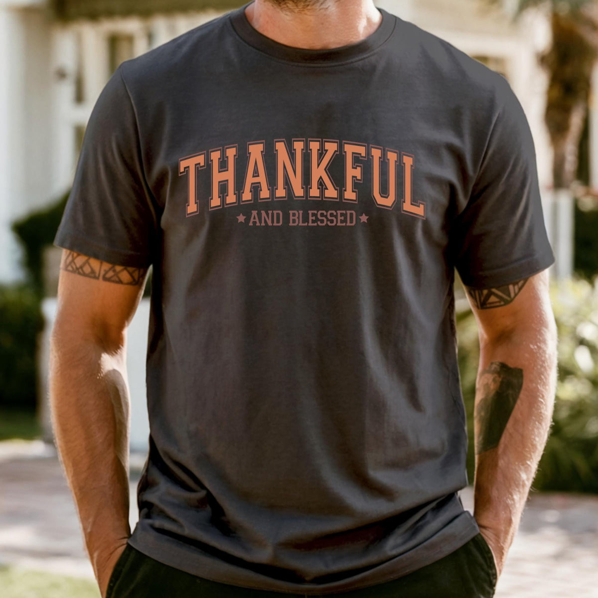 Comfort Colors® Thankful and Blessed Shirt Thanksgiving Gift