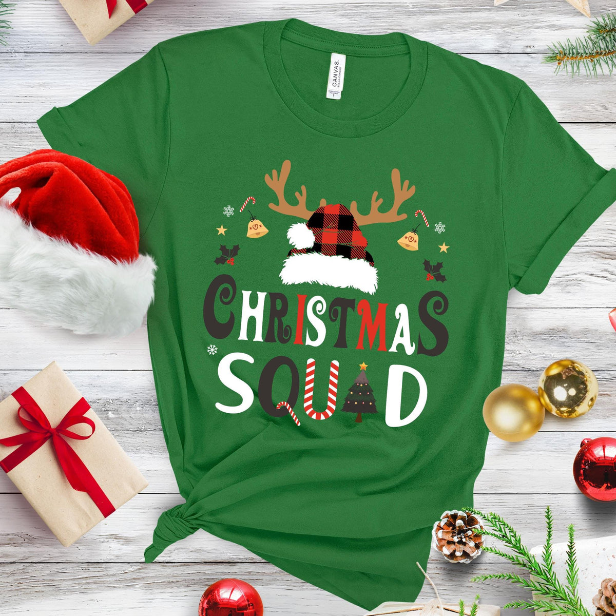 Personalized Christmas Squad Reindeer Shirt Xmas Group Tee Family Matching Pajamas