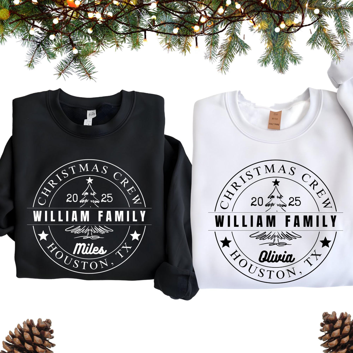 Custom Christmas Crew Sweatshirt: Family Reunion Name State Year Hoodie Xmas Gift