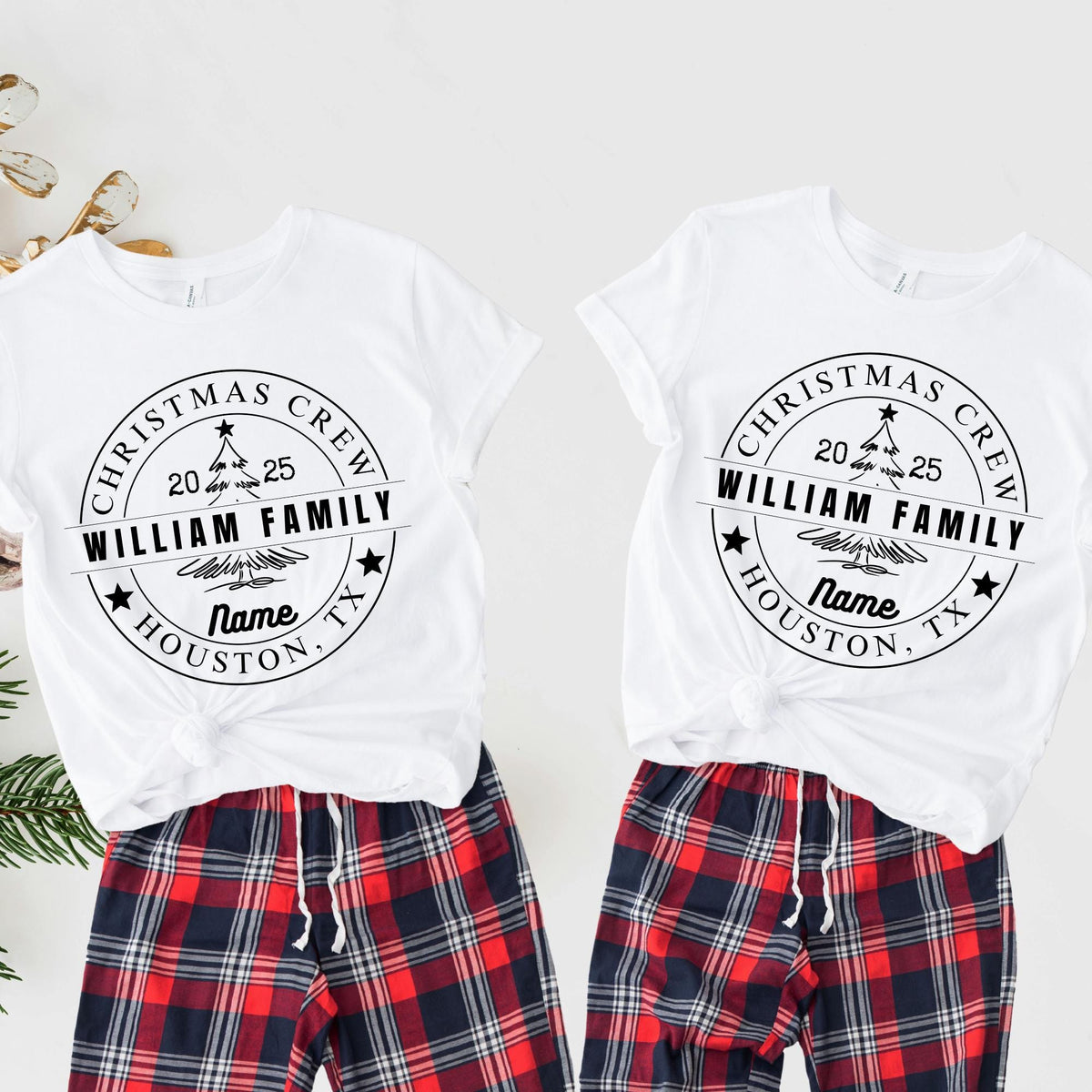 Personalized Christmas Crew Shirt: Family Reunion Tee State City Custom Name Xmas Gift