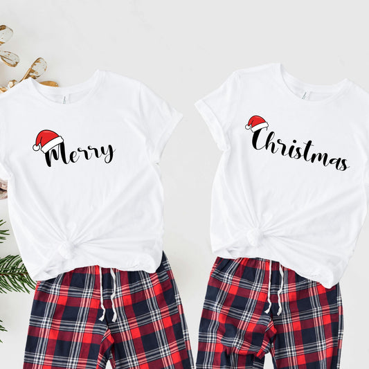 Merry Christmas Matching Shirt, Xmas Couples Tee Gift For Her | Him