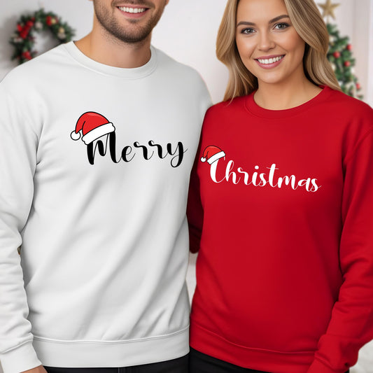 Merry Christmas Matching Sweatshirt For Couples, Funny Xmas Hoodie