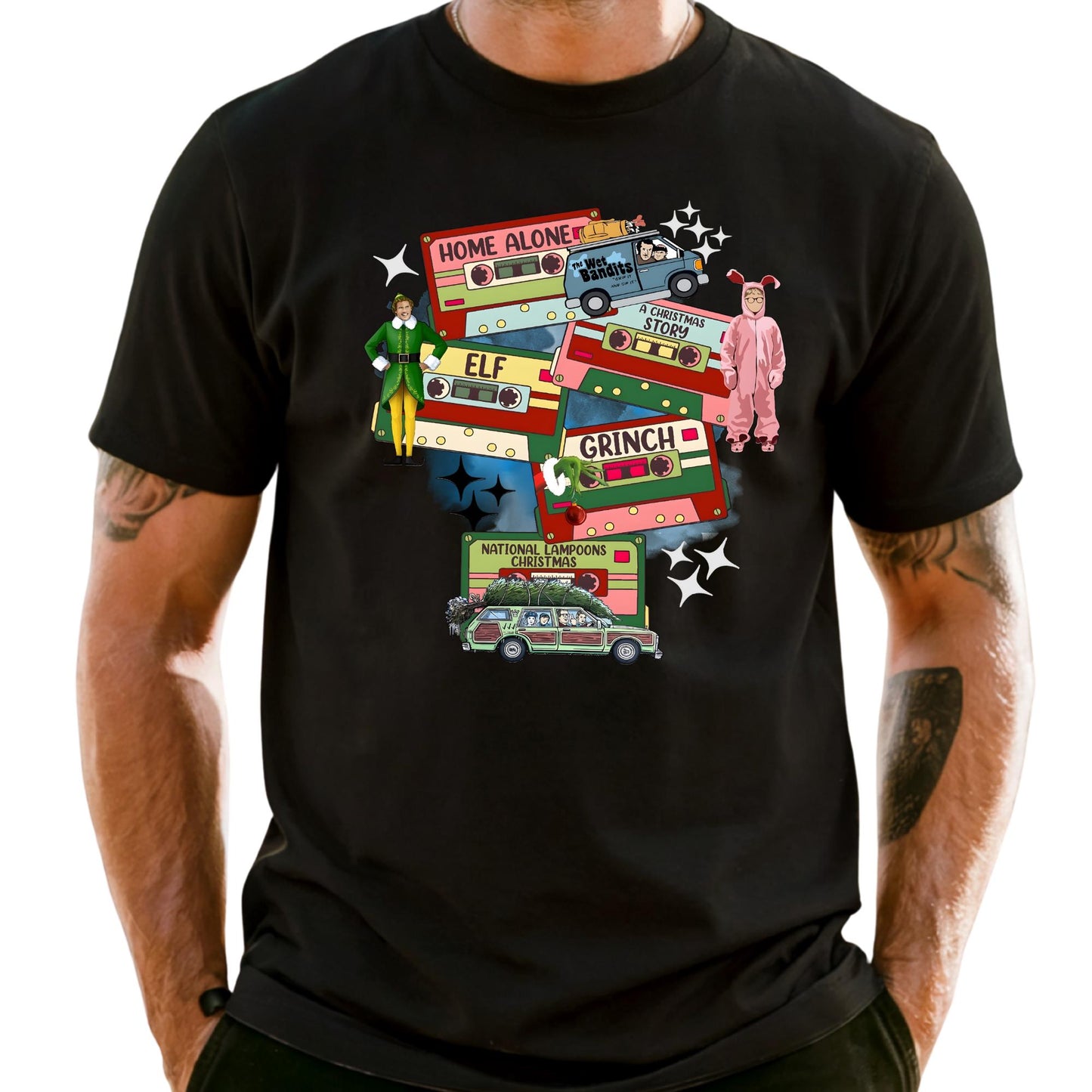 Comfort Colors® Christmas 90s Movies Shirt, Nostalgic Christmas VHS Movies Tee, Vintage Christmas DVD T-shirt