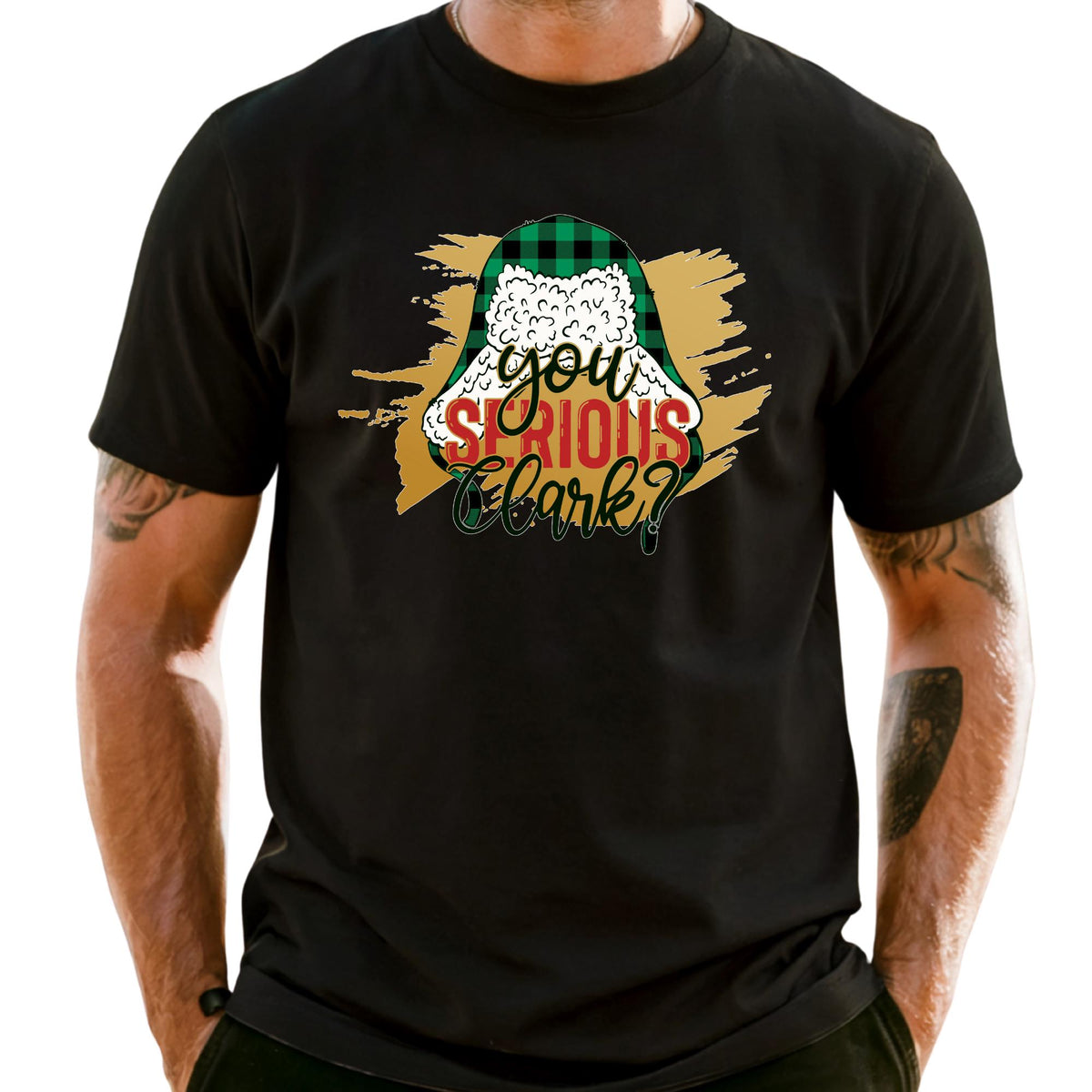 Comfort Colors® 90s Style Christmas Shirt: You Serious Clark