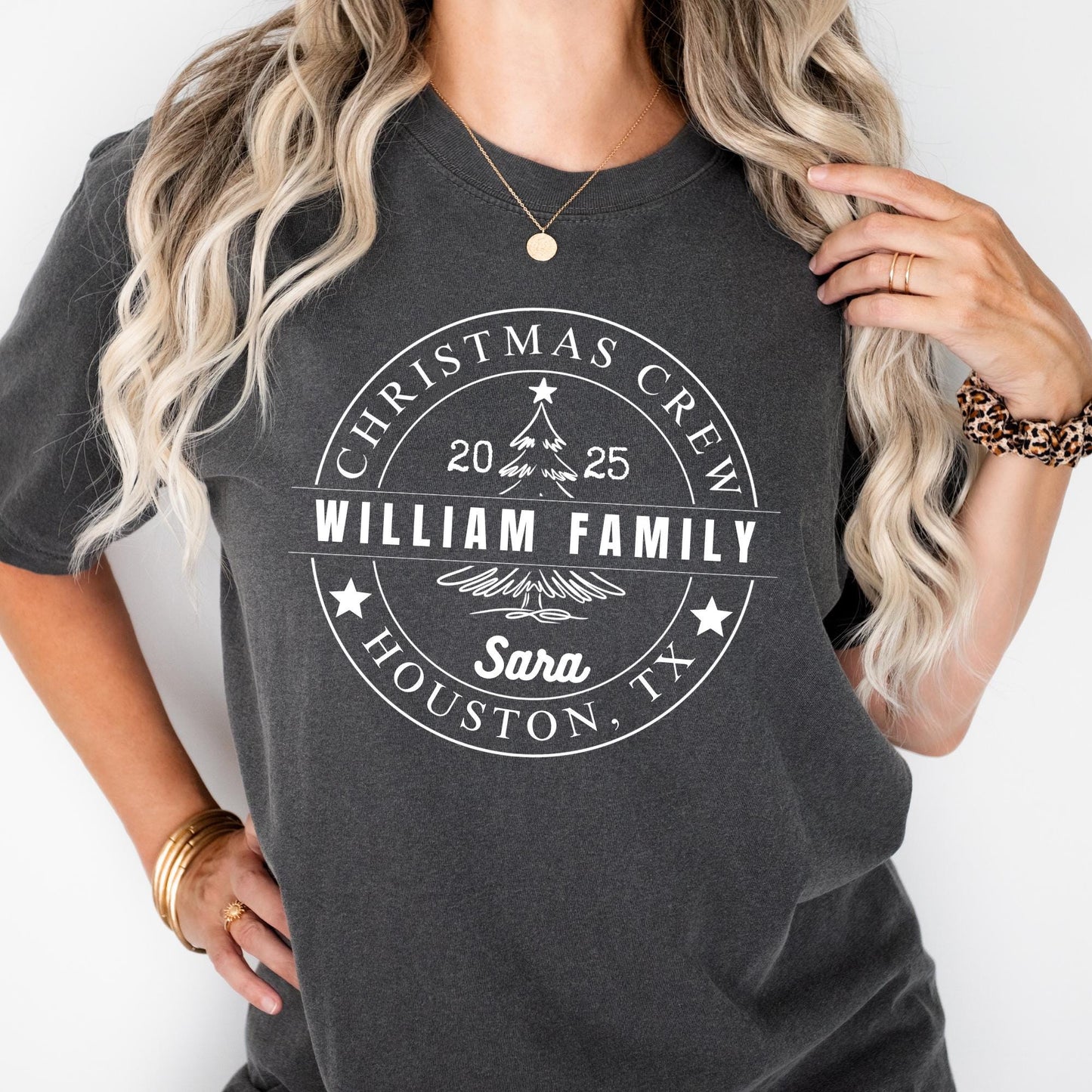Comfort Colors Christmas Crew Shirt: Personalized Family Reunion Tee Xmas Gift