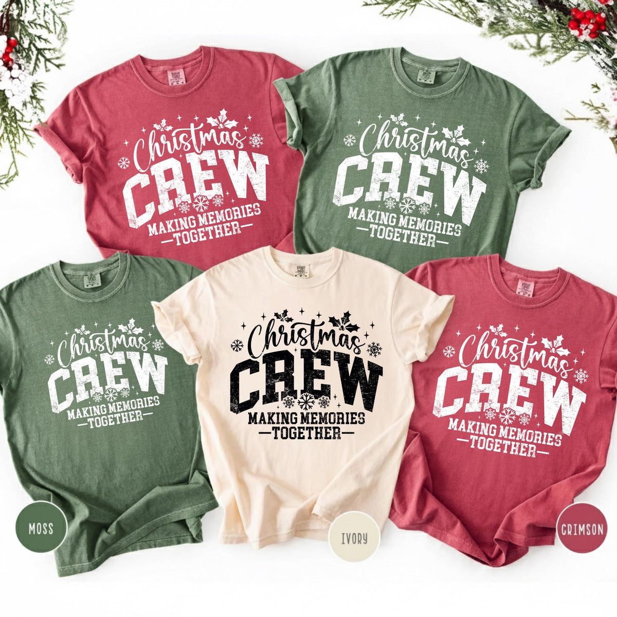 Comfort Colors® Christmas Crew Shirt, Matching Family Holiday Tee, Making Memories Together T-shirt
