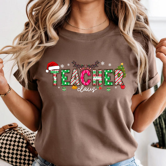 Comfort Colors® Teacher Shirt, Christmas Gift Teaching Tee, Xmas Teachers T-shirt