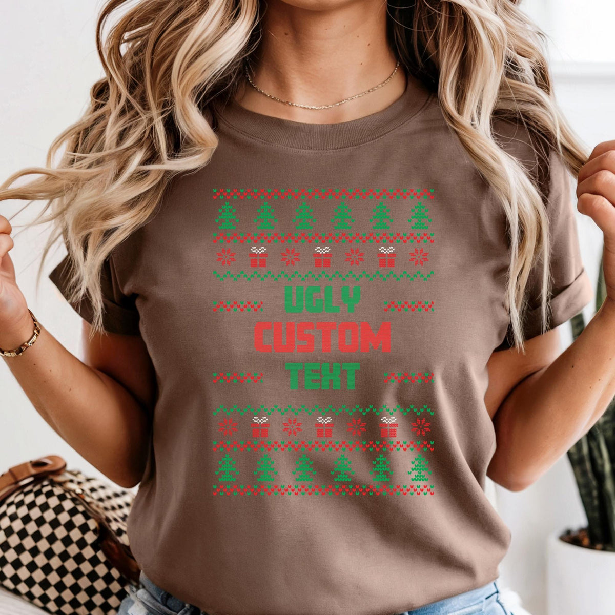 Comfort Colors® Custom Ugly Christmas Shirt, Funny Xmas Tshirt, Xmas Gift