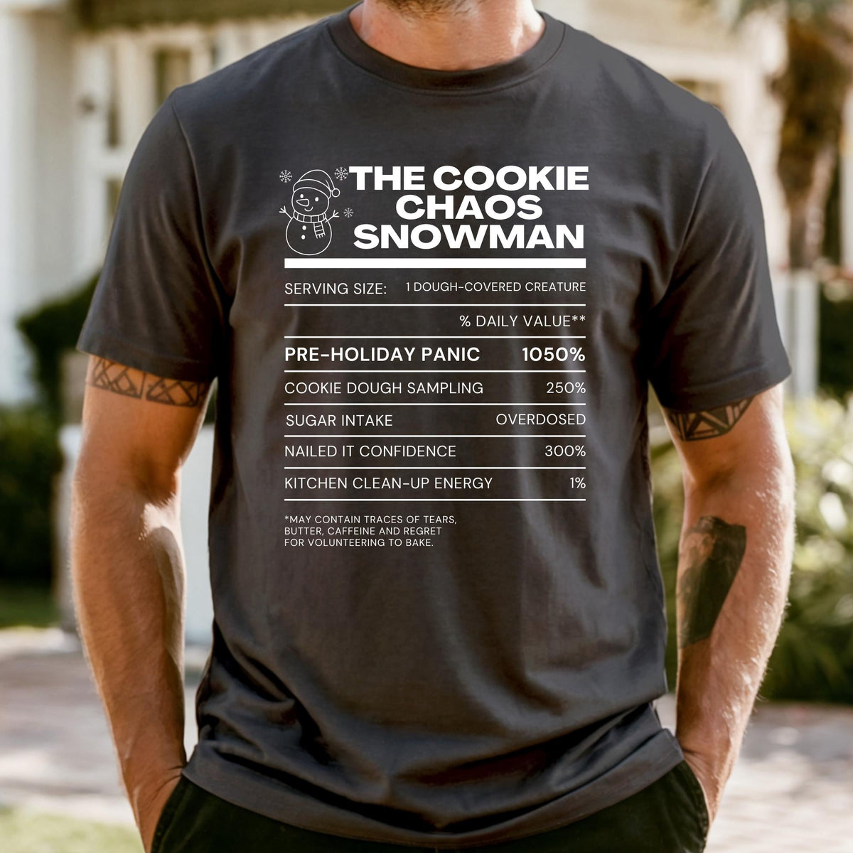 Comfort Colors® Funny Christmas Shirts, Custom Nutrition Facts Label Xmas Tee, Matching Family Holiday T-Shirts