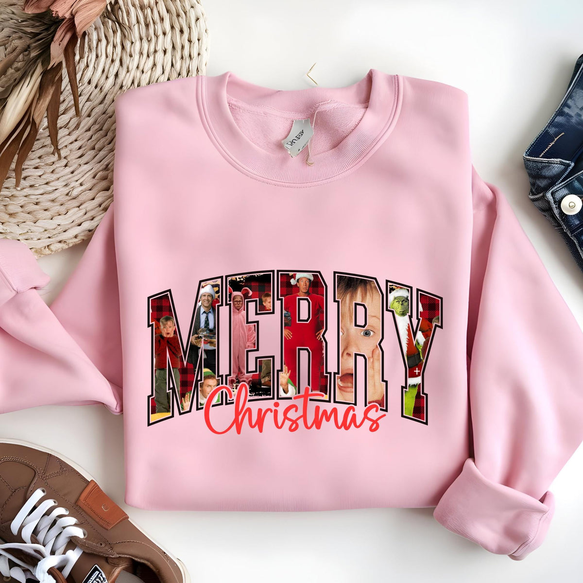 Comfort Colors® Merry Christmas Movie Shirt, 90s Holiday Characters