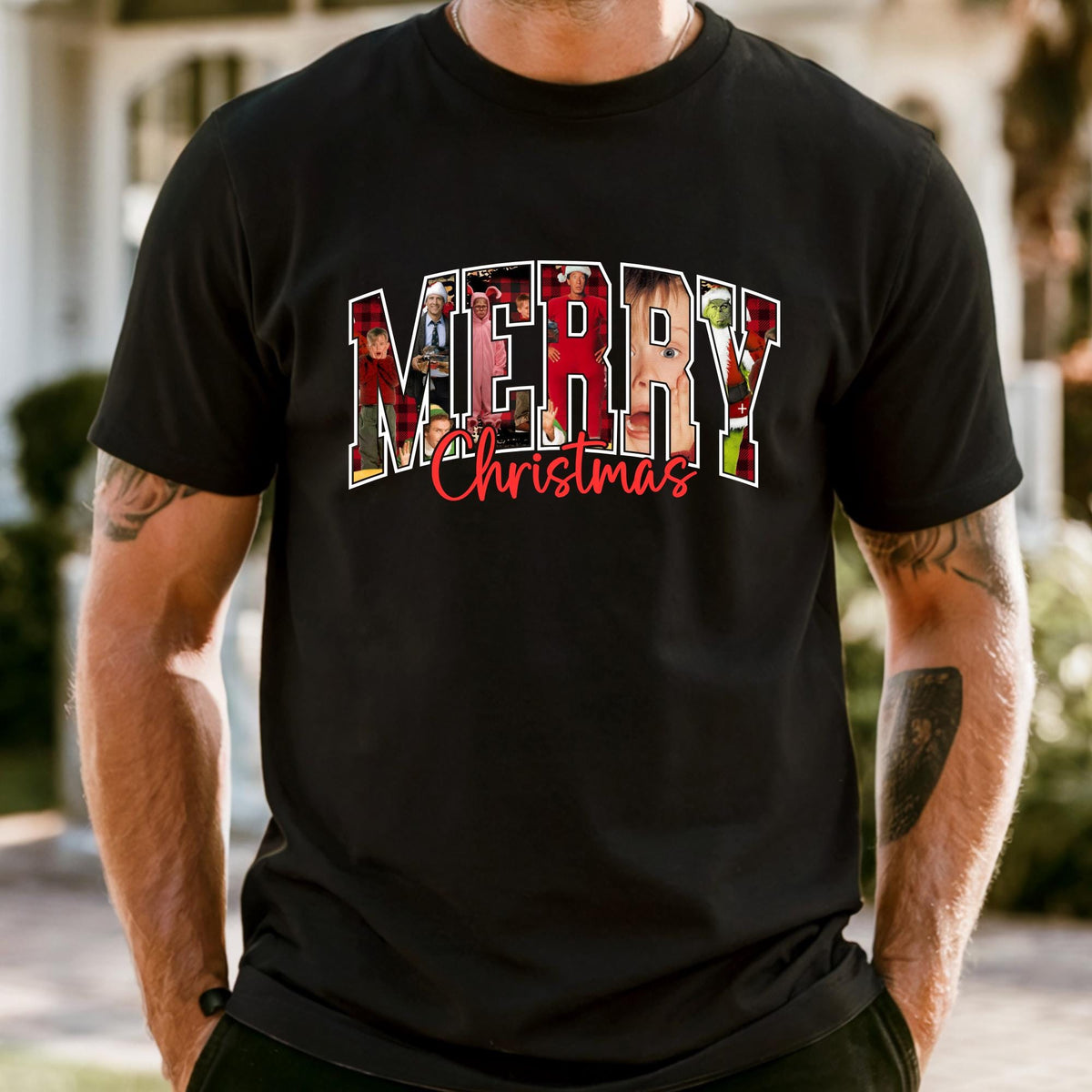 Comfort Colors® Merry Christmas Movie Shirt, 90s Holiday Characters