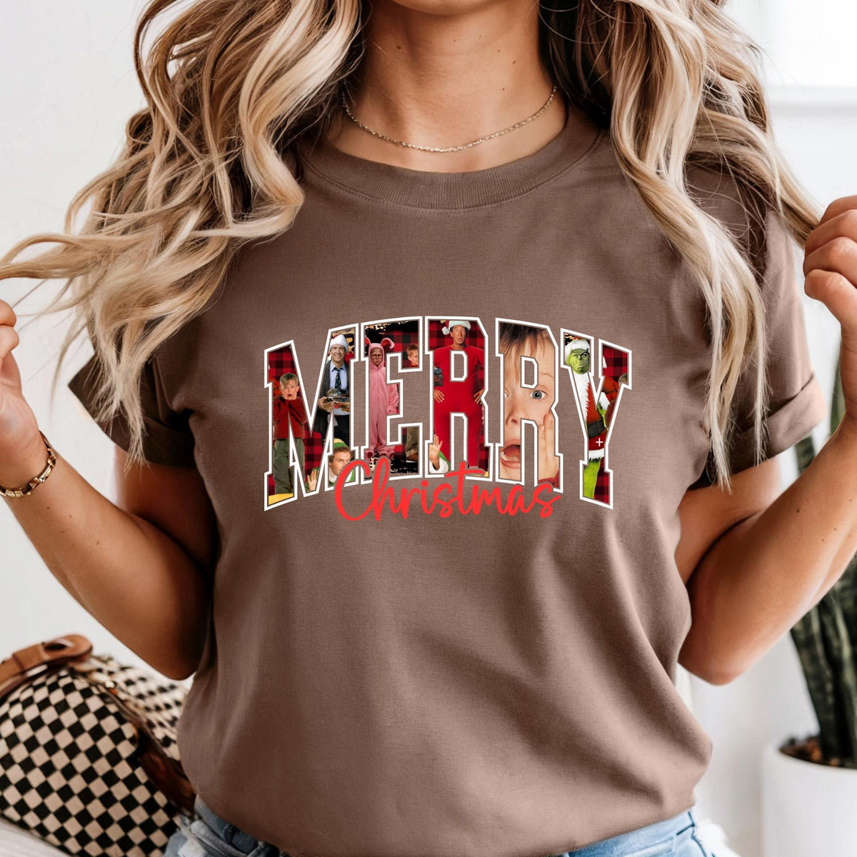 Comfort Colors® Merry Christmas Movie Shirt, 90s Holiday Characters