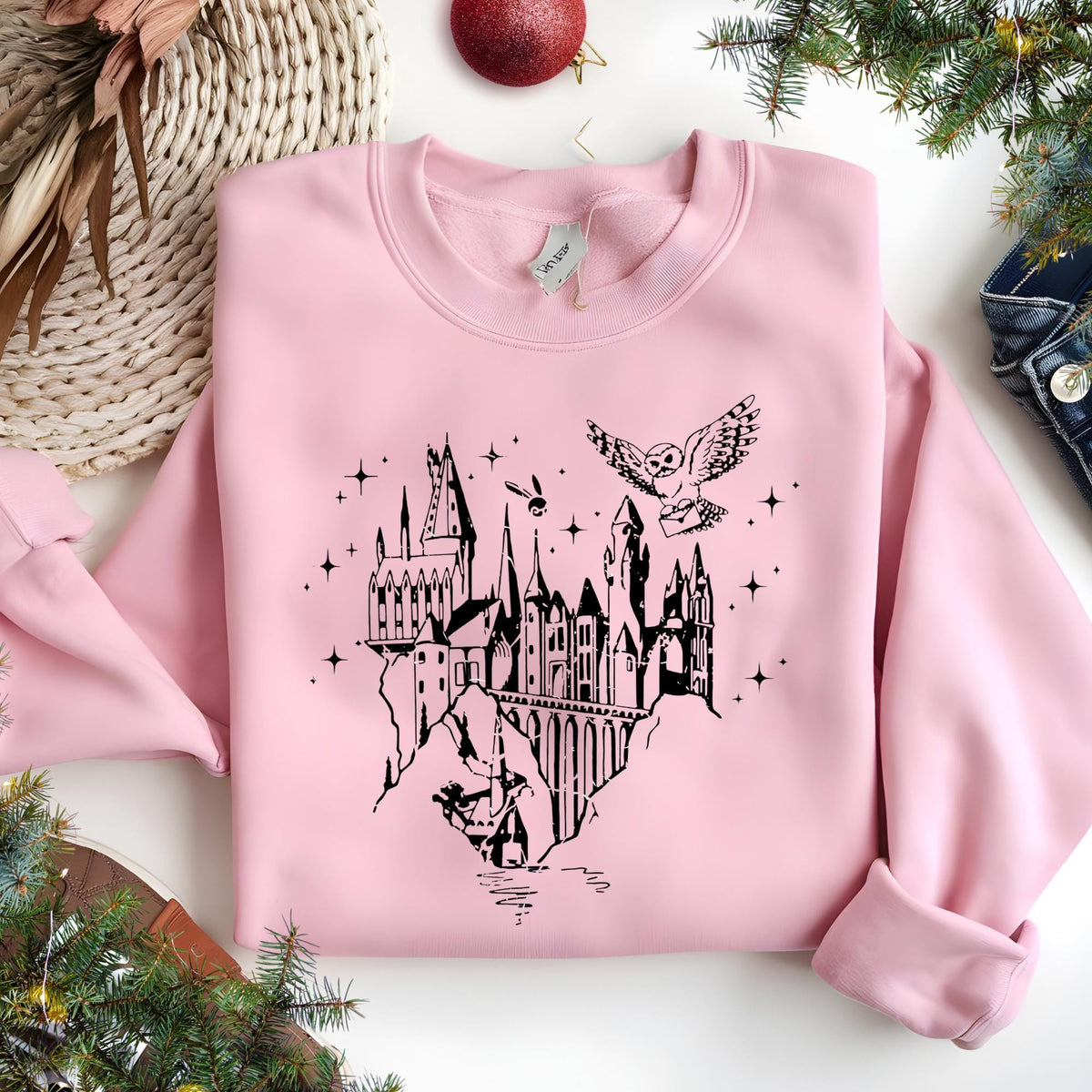 Magical Wizard Castle Sweatshirt, Gift for Book Lovers, Gift for Nerd, Wizard Hoodie, Fantasy Bookish Christmas Gift